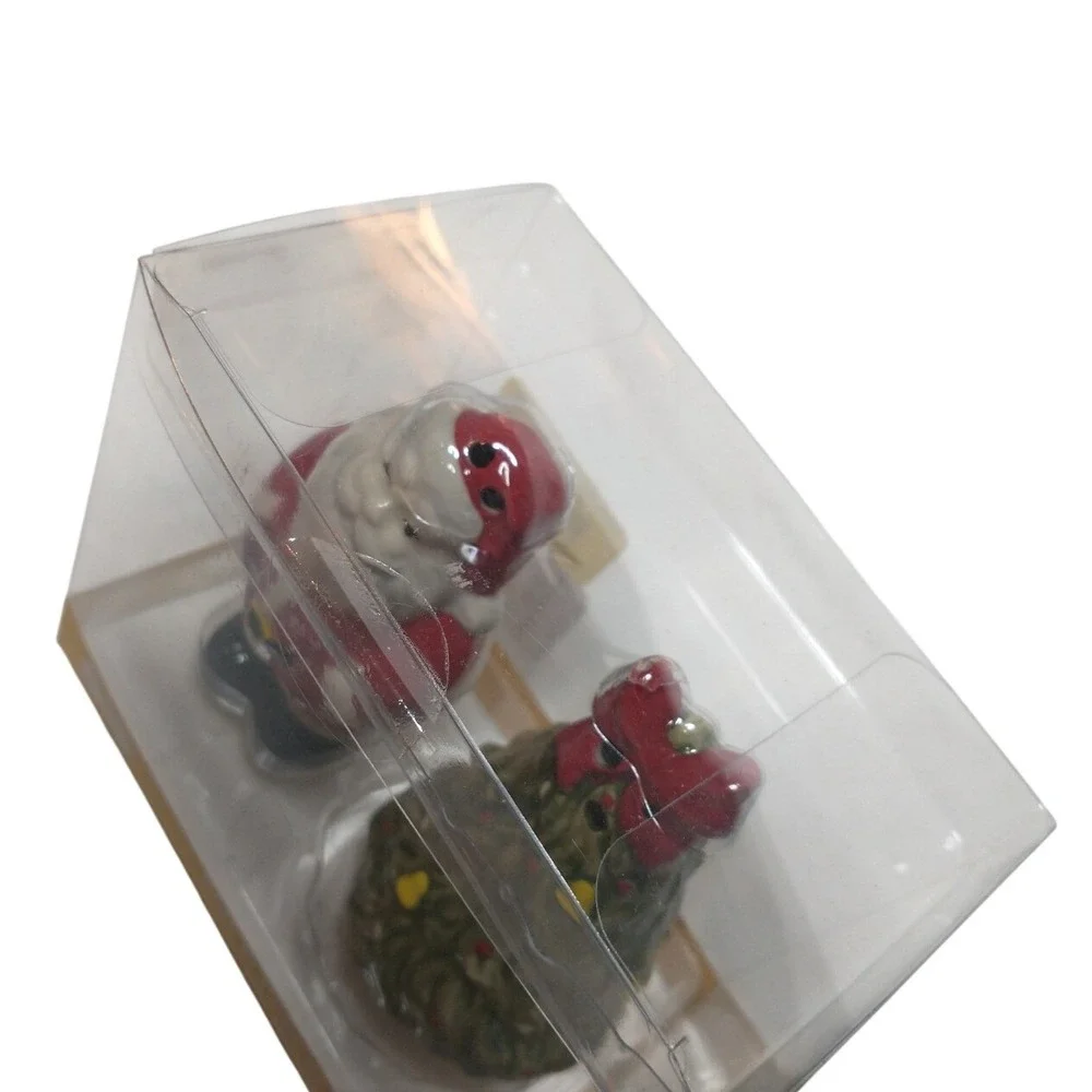 Mud Pie Christmas Santa And Christmas Tree Bow Salt & Pepper Shakers Small New